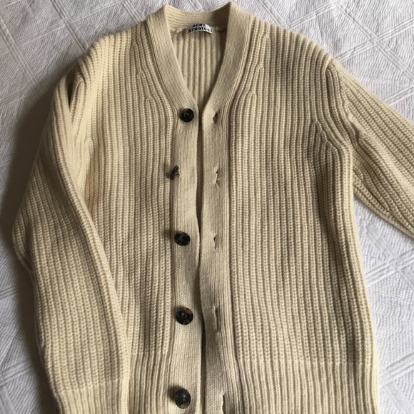 thick cream cardigan